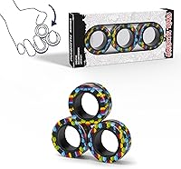 Vista 14 de Juego de 3 anillos magnéticos para ansiedad, anillos giratorios para adultos para terapia de alivio de ansiedad, rellenos de calcetines