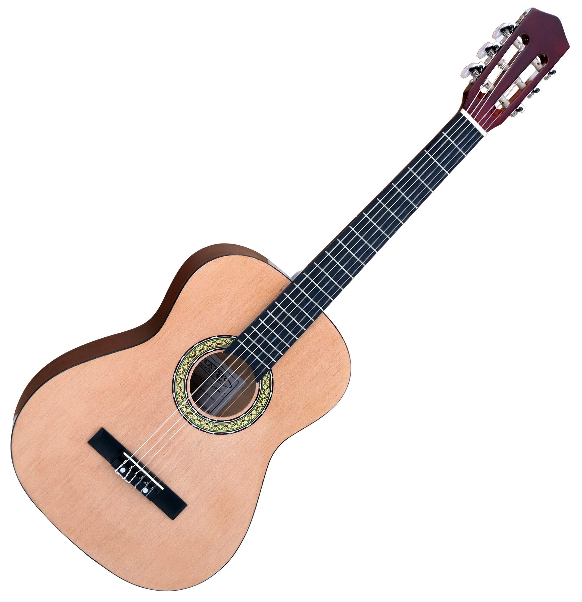 Classic Cantabile AS-861 Konzertgitarre 3/4 Starter-Set (akustische Klassikgitarre, geeignet für Kinder ab 8-11 Jahren, Tasche, Saiten, Noten, Plektren, Stimmpfeife) natur