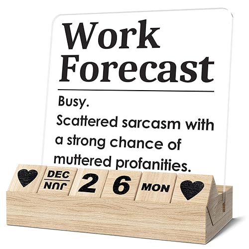 Funny Office Desk Decor Gifts - Work Forecast Humor Desk