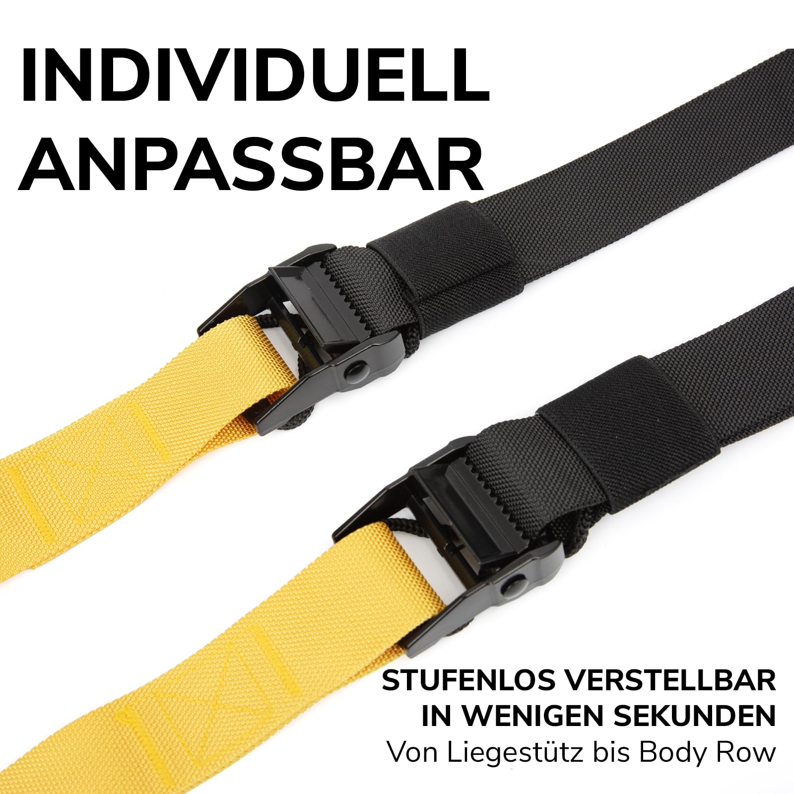 Schlingentrainer Set mit Türanker - Profi Suspension Trainer für Ganzkörpertraining - Sling Trainer Reißfest & Verstellbar - Krafttraining Home Workout Indoor Outdoor