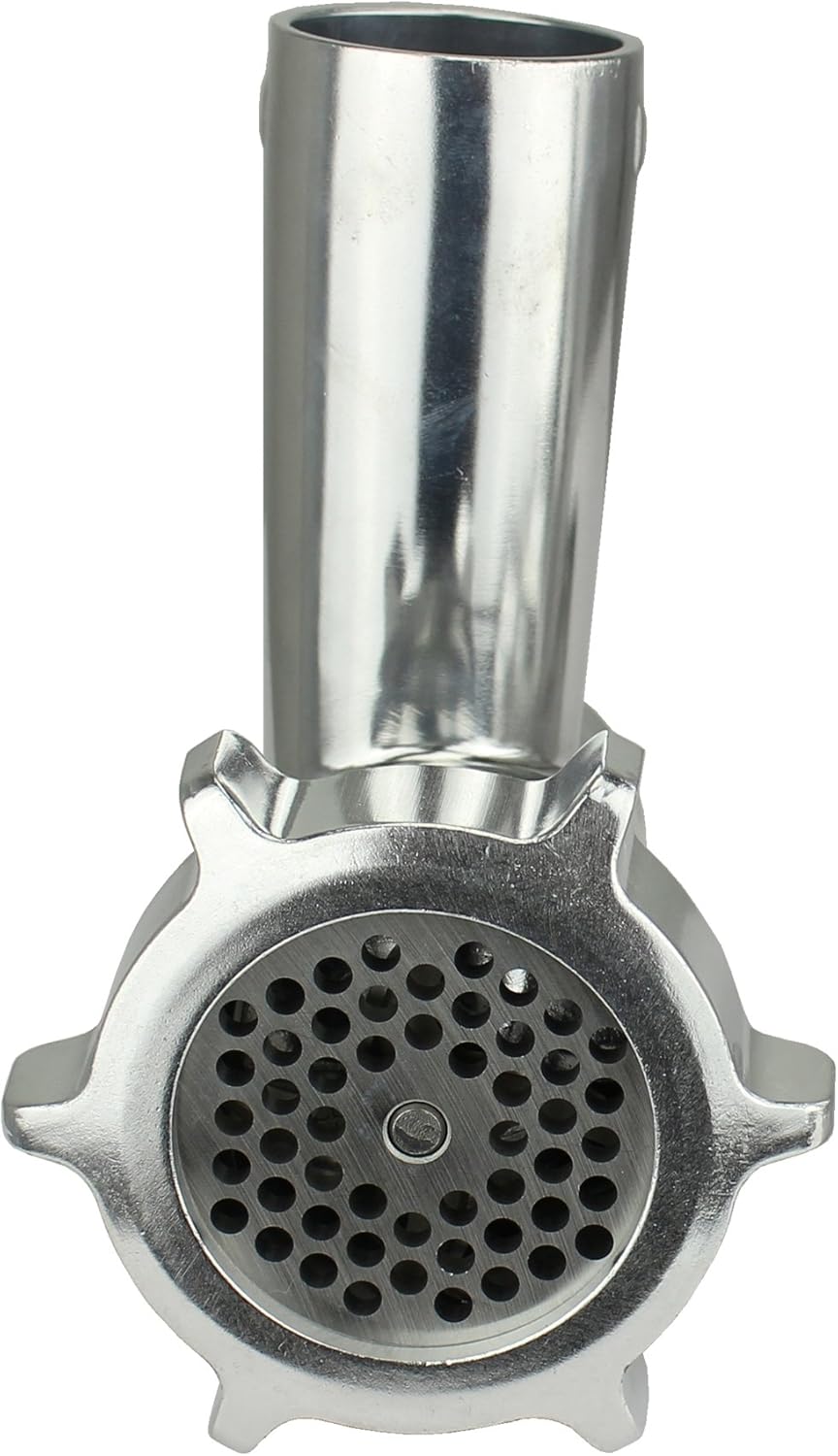 Alpina Switzerland Heavy Duty Meat Grinder 1200 Watts Locking Power Stainless Steel # 8 Grinding Head, 5mm And 8mm Cutting Plates, Sausage Maker and Reverse Function, 110 Volt for USA