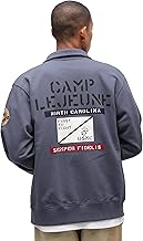 Avirex 783-5230037 CAMP LEJEUNE PATCHED STAND ZIP SWEAT Camping Legune Patched Stand Zip Sweatshirt, Men's