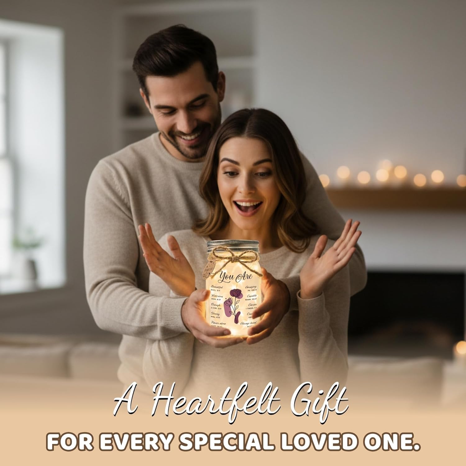 SOLMAY Christian Gifts for Women, Birthday Gift for Women Best Friends, Easter Gifts for Her, Religious Bible Jar, Prayer Corner Decor, Inspirational Jar With Bible Quotes, Mothers Day Gift For Mom - Image 7