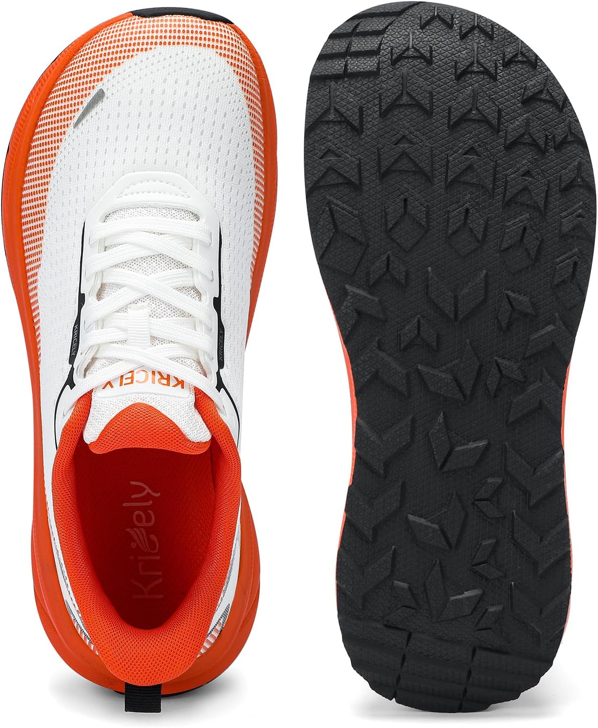 Kricely Men's Trail Running Shoes Non Slip Hiking Shoes Tennis Shoes Fashion Sneakers Workout Footwear