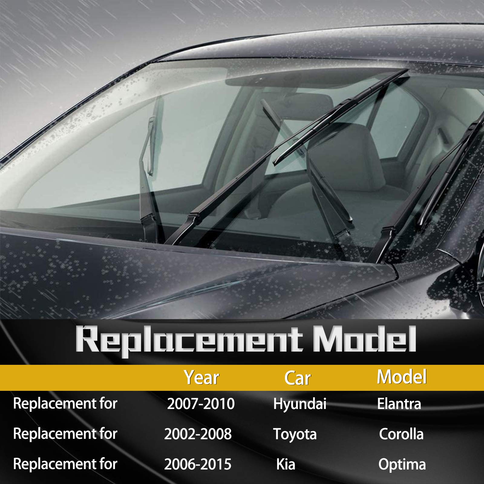 MIKKUPPA 24"+18" Windshield Wipers Replacement for 20072010 Hyundai