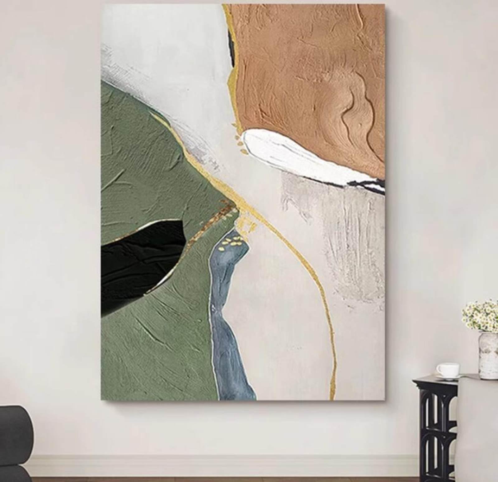 Peintures abstraites peintes à la main en toile haut de gamme de luxe