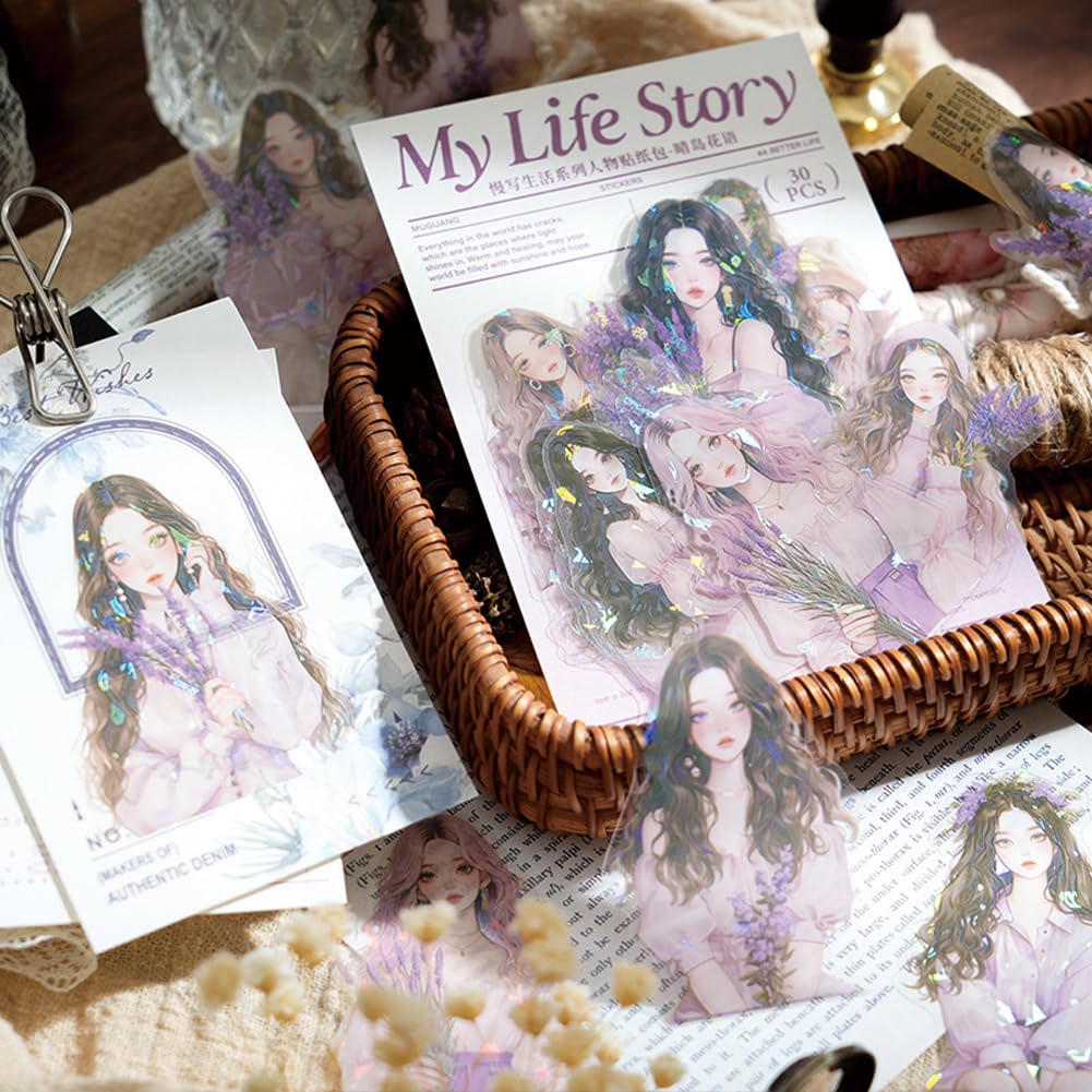 【Q】Sweet Chest♡PETステッカー54枚＋α♡コラージュ素材 O】Sweet Chest♡PETステッカー54枚＋α♡コラージュ素材