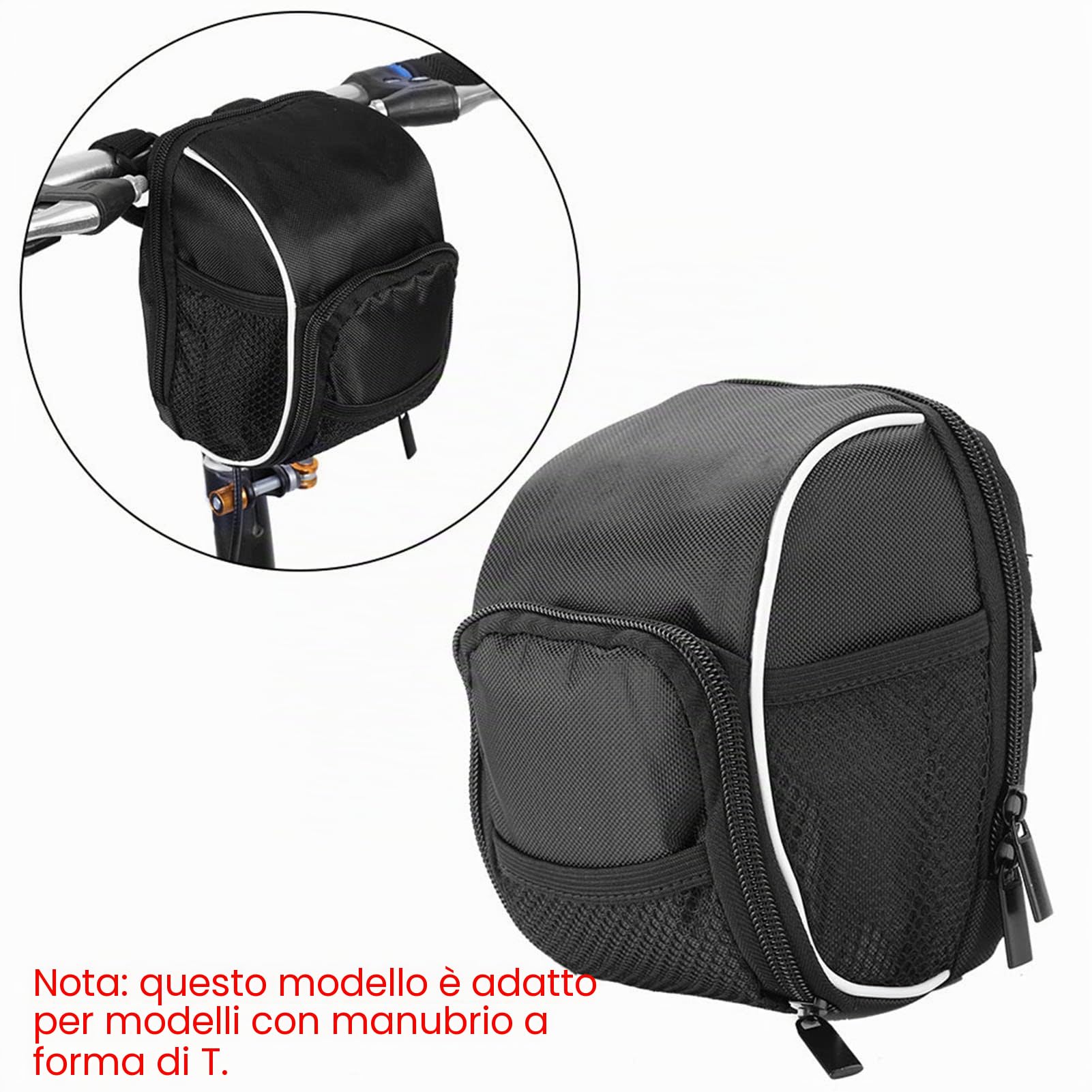 Borsa da Manubrio per Bicicletta, Impermeabile, Multifunzionale, per MTB e Bici da Strada, Accessorio Anteriore