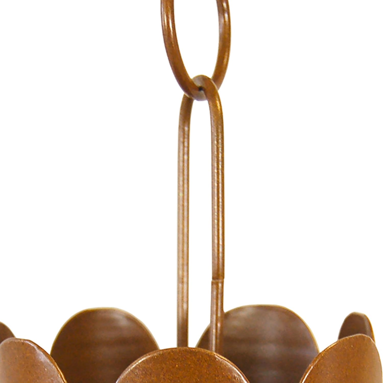 Ancient Graffiti Lily Cup Rain Chain, Copper Plated