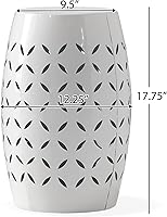 Vista 3 de Christopher Knight Home Lilac Outdoor - Mesa auxiliar de hierro de 12 pulgadas, color blanco