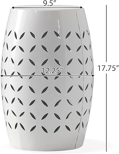 Miniatura 3 de Christopher Knight Home Lilac Outdoor - Mesa auxiliar de hierro de 12 pulgadas, color blanco