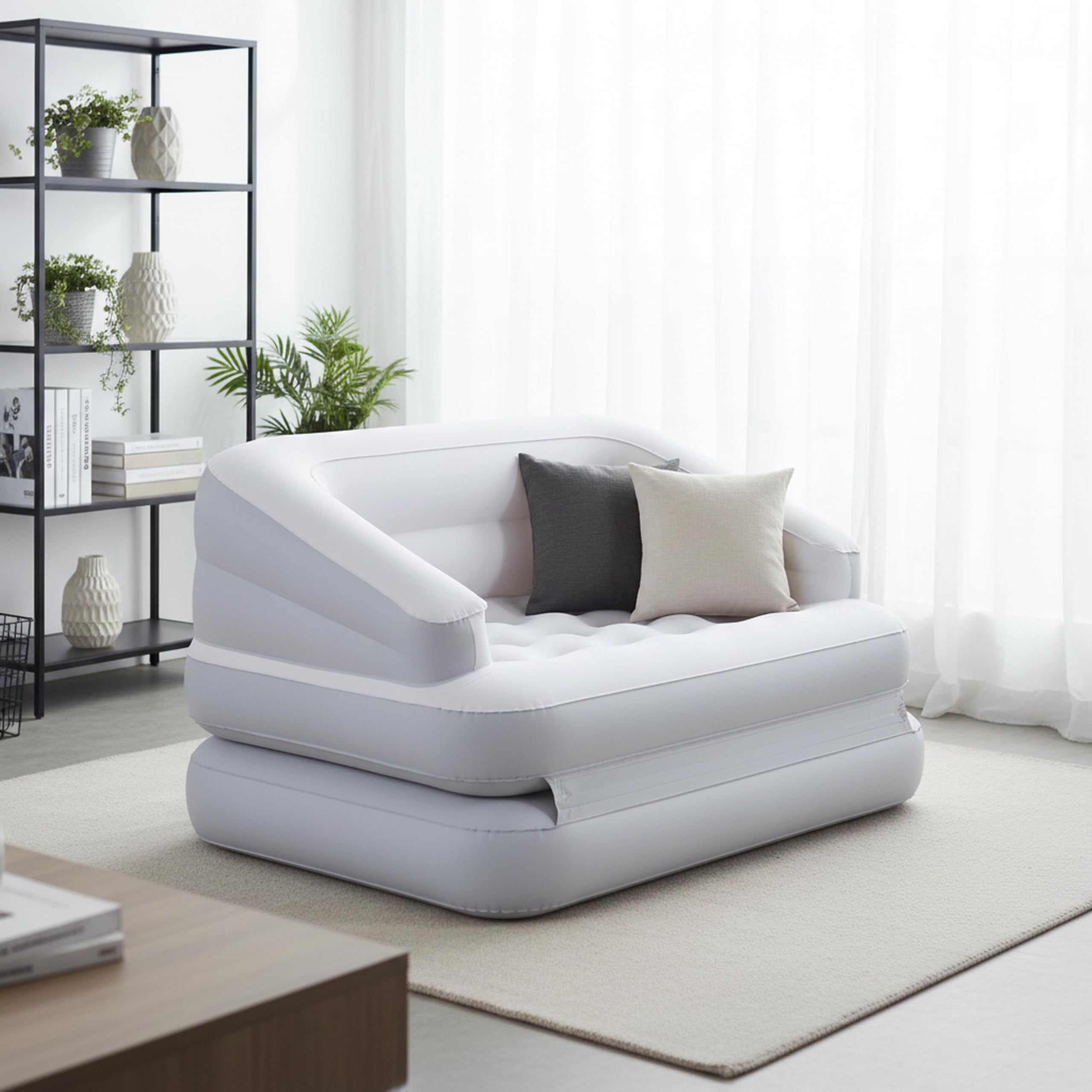AVENLI aufblasbares Sofa 198x138x62 cm wandelbar zum Doppel Luftbett   vielseitiges Gstebett, Luftmatratze & Schlafsofa fr 2 Personen,  Komfortables Camping Sofa & aufblasbare Couch mit Rckenlehne : Amazon.de:  Kche, Haushalt & Wohnen