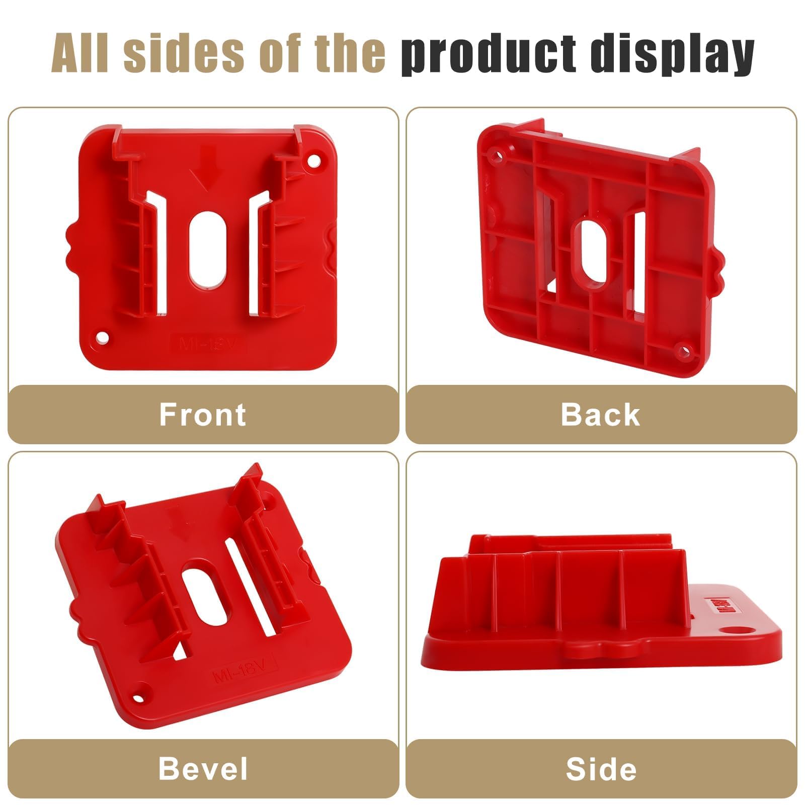 Battery Holder For Milwaukee M18 18v Battery, 6 Pack Battery Mount - View #2