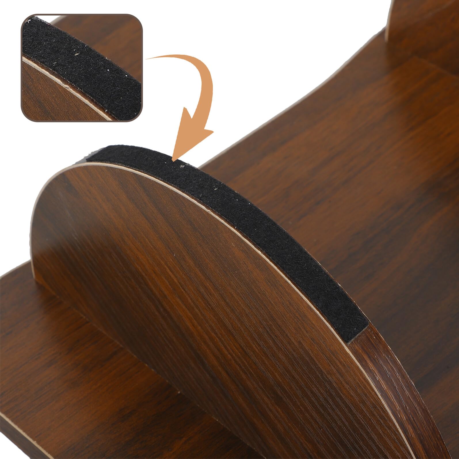 Poggiapiedi da Scrivania in Legno Design Salvaspazio e Regolazione Altezza, Rettangolare Moderno per Uso Sotto Scrivania in Ufficio e Gaming