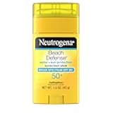 Beach Defense Sunscreen Stick SPF 50, Hands-Free Application, Hawaii Reef Act 104 Compliant, Octinoxate & Oxybenzone Free, Sunscreen for Face & Body, Travel Size, 1.5 oz