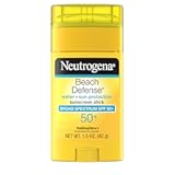 Beach Defense Sunscreen Stick SPF 50&comma; Hands-Free Application&comma; Hawaii Reef Act 104 Compliant&comma; Octinoxate & Oxybenzone Free&comma; Sunscreen for Face & Body&comma; Travel Size&comma; 1&period;5 oz