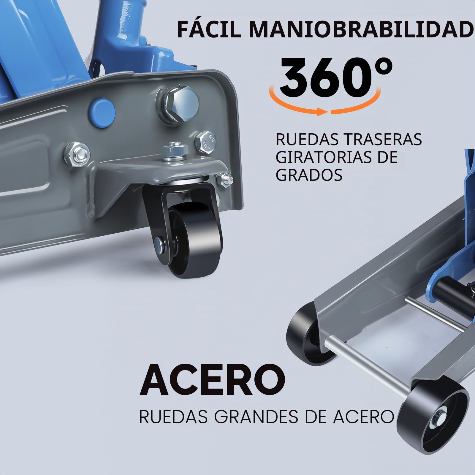 Larbanke Gato de Suelo de Perfil Bajo de 3T, Hecho de Acero al Carbono Duradero,Altura de Elevación 135-460 MM,Gato de Engranaje Hidráulico,Adecuado para Varios Automóviles