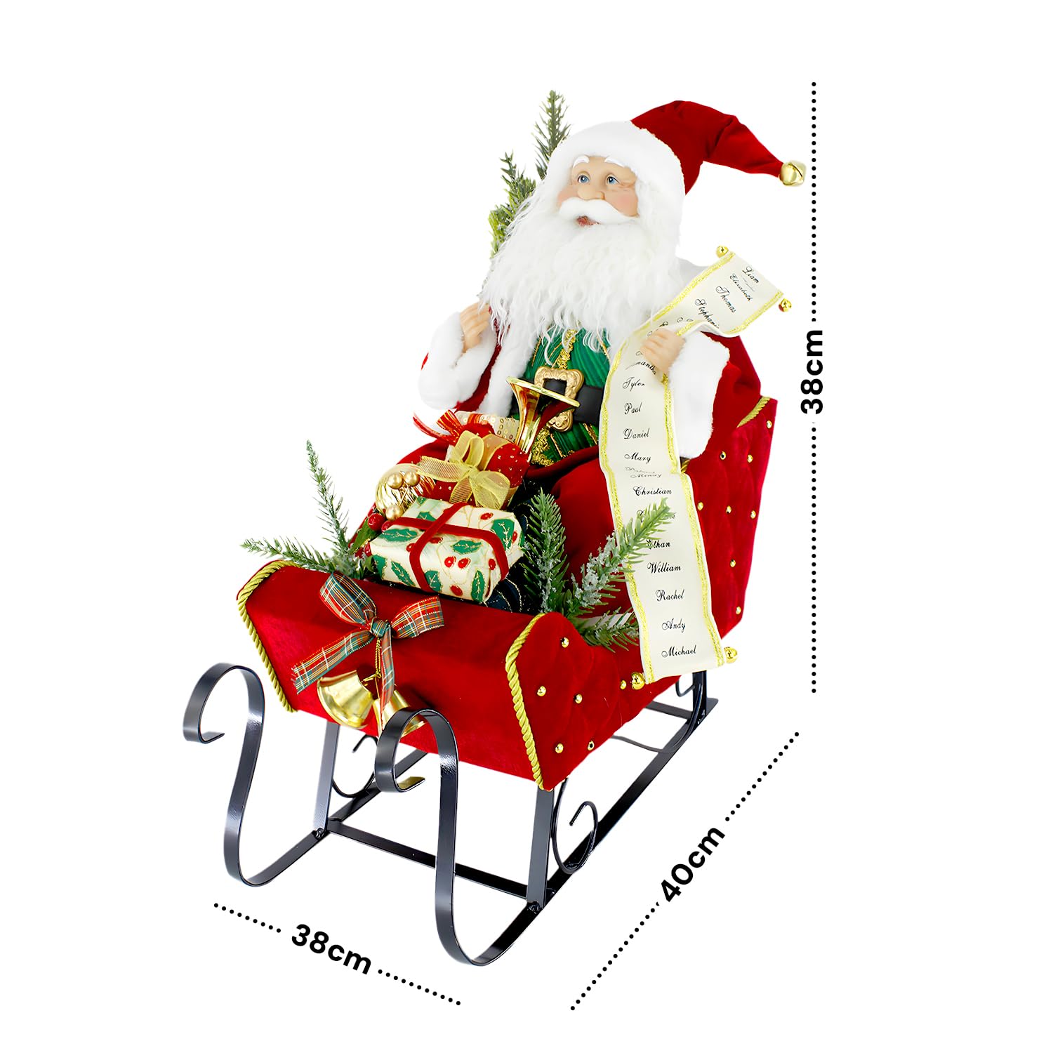 Slitta Di Babbo Natale Realizzata A Mano Soprammobile in legno Fatto a Slitta Di Babbo Natale Realizzata A Mano Soprammobile in legno Fatto a