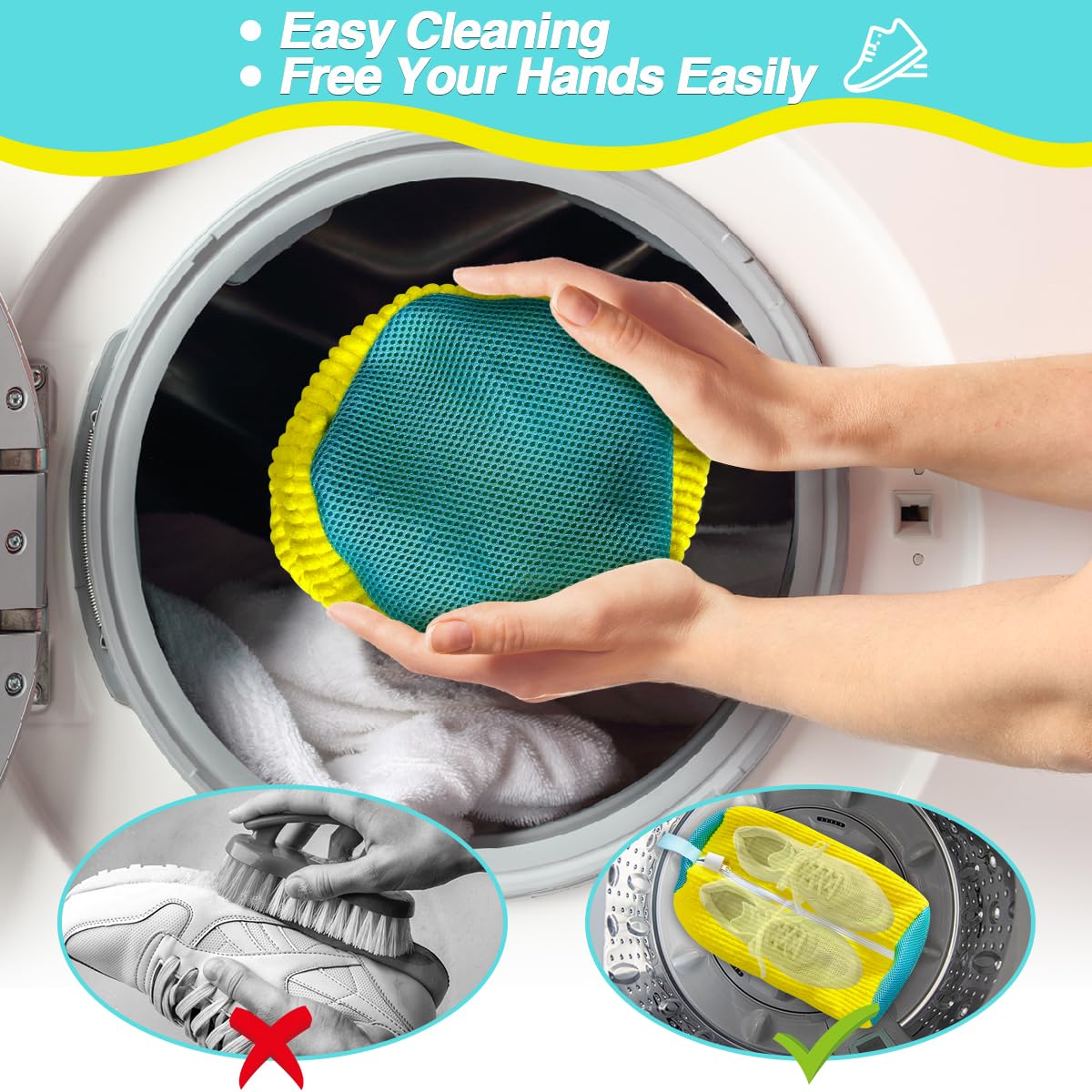 Witte Waszak voor Schoenen - Veilig Wassen