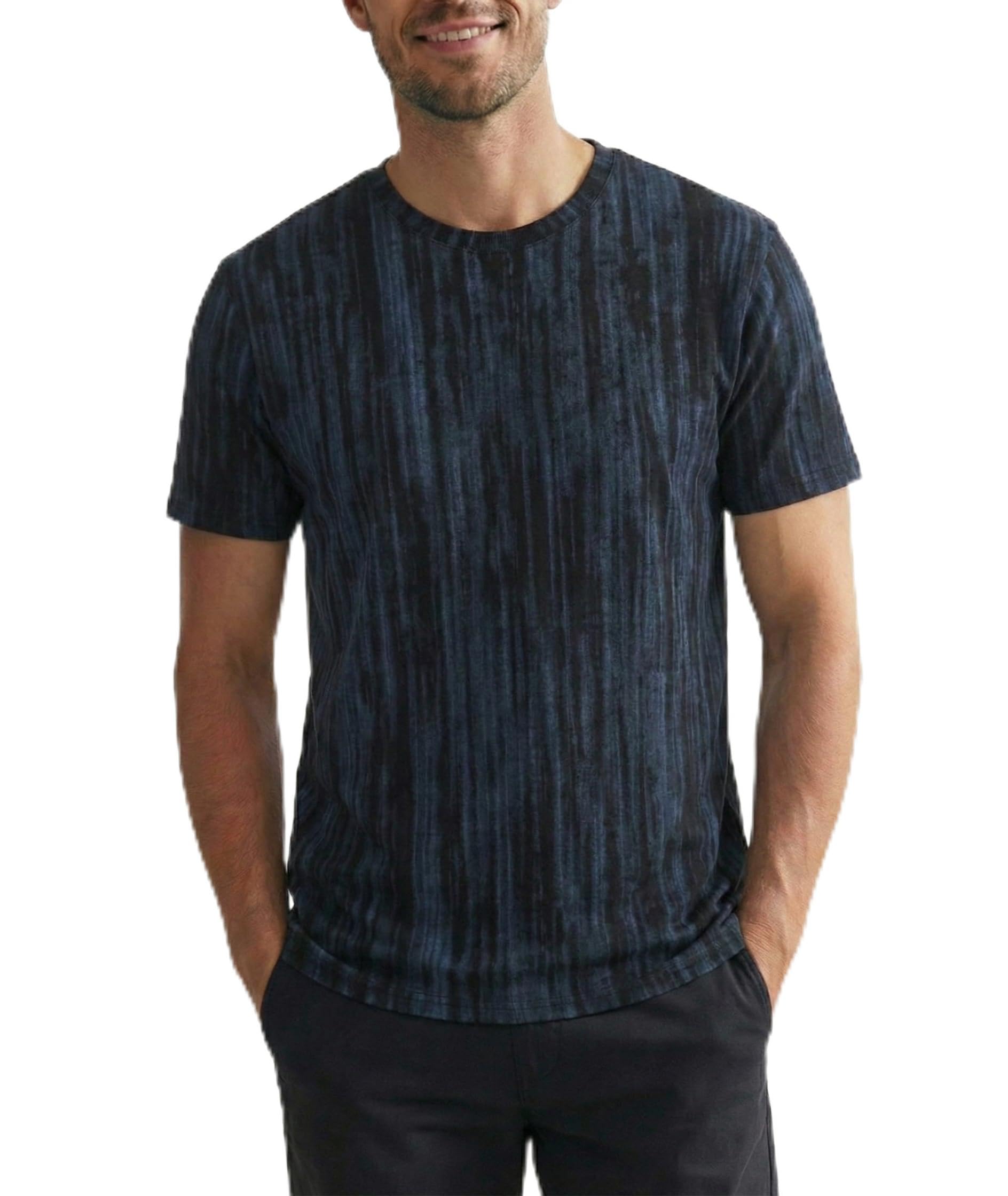 JEEGAL Herren T-Shirt Rundhals, 95% Baumwolle 5% Elasthan, Regular Fit Kurzarm Shirt mit Print, bequemes Männer Basic Shirt für Alltag Freizeit Sommer