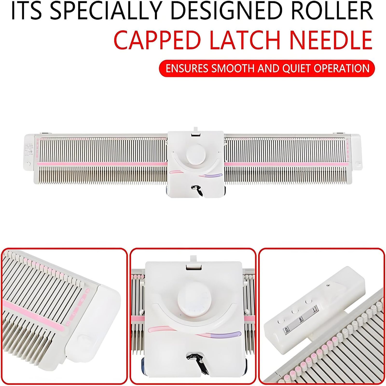 Kit macchina automatica per maglieria con 150 punti, accessori di calibro medio per progetti di lavoro a maglia casalinghi, ideale per realizzare calzini, cappelli e sciarpe