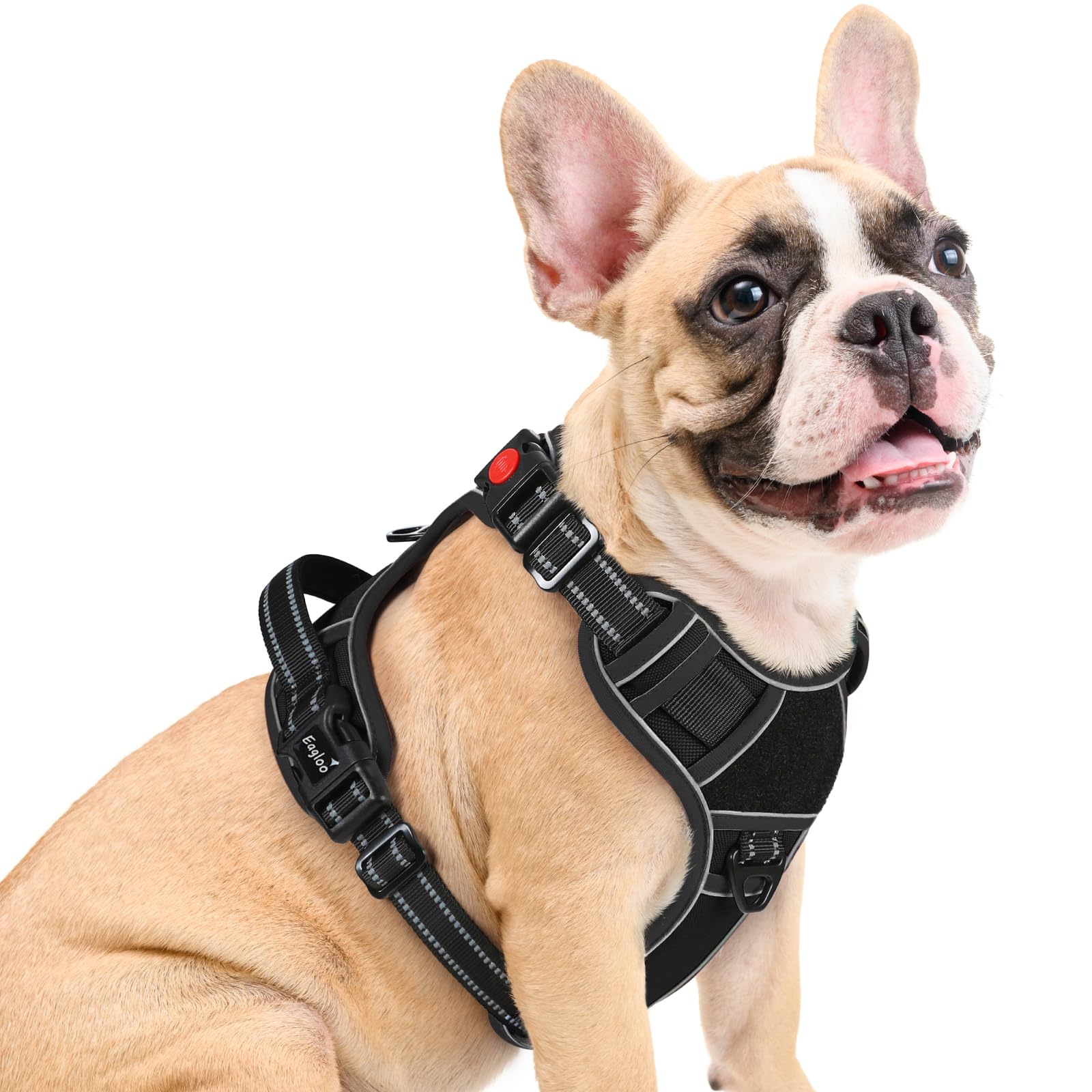 Eagloo Dog Harness Medium Dogs, Easy to Wear & Adjustable with 3 Buckles