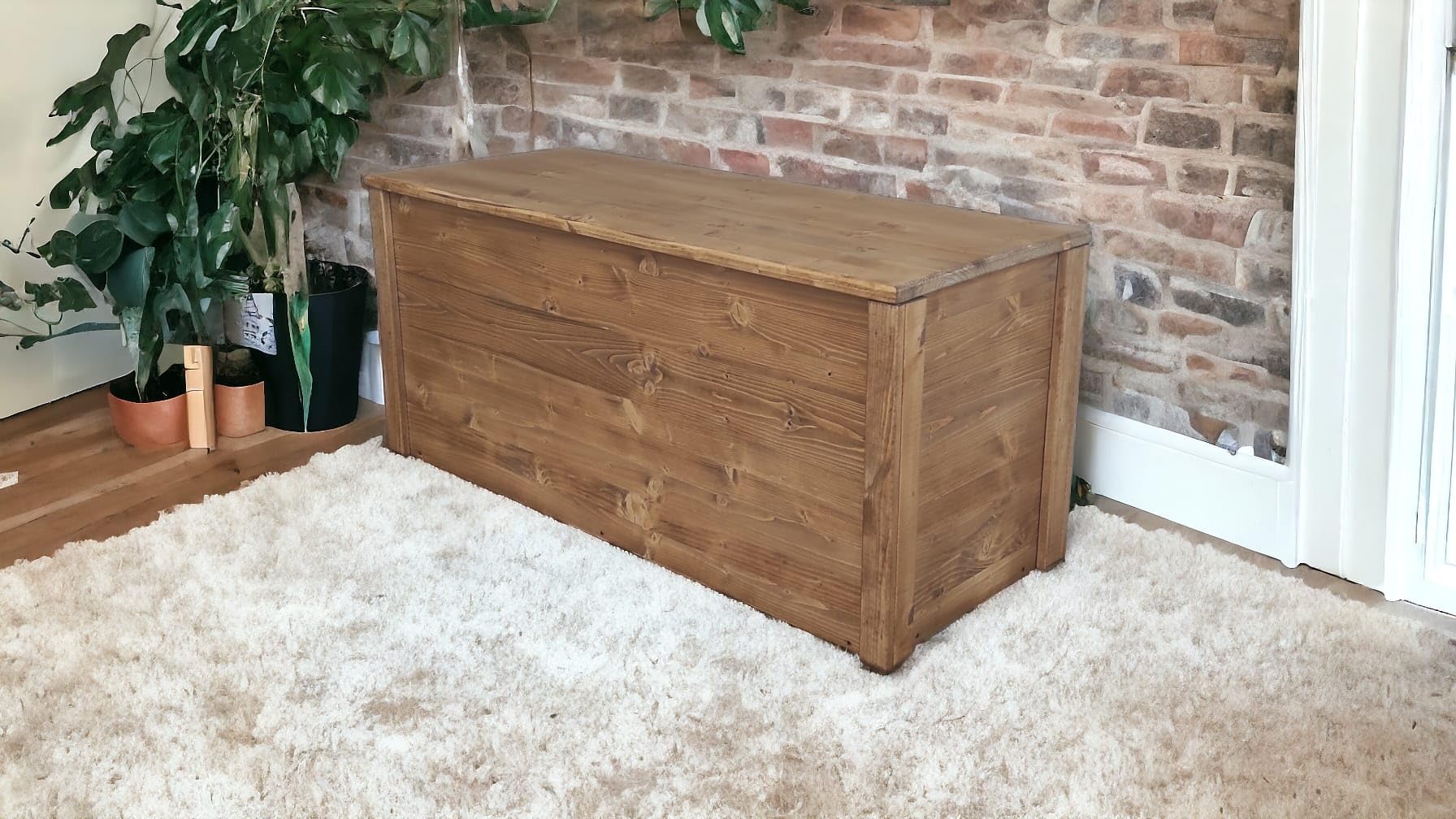 TOTAL WOOD 2012 Cassapanca Panca Contenitore Baule in Legno 150x40x45h cm impregnato Noce Chiaro Anche su Misura