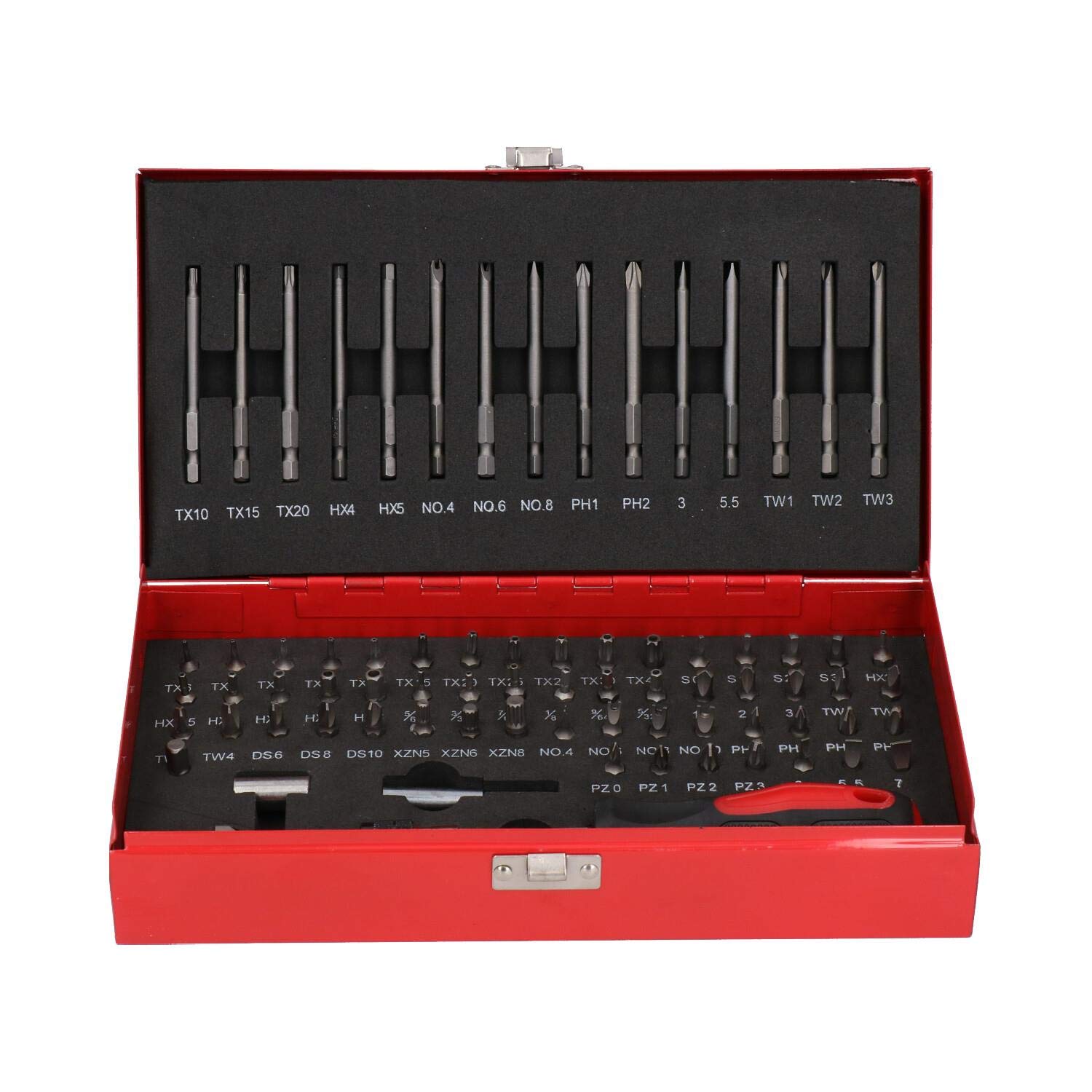 Jeu d'outils tournevis hex star 75pc pour empreintes spline et torx