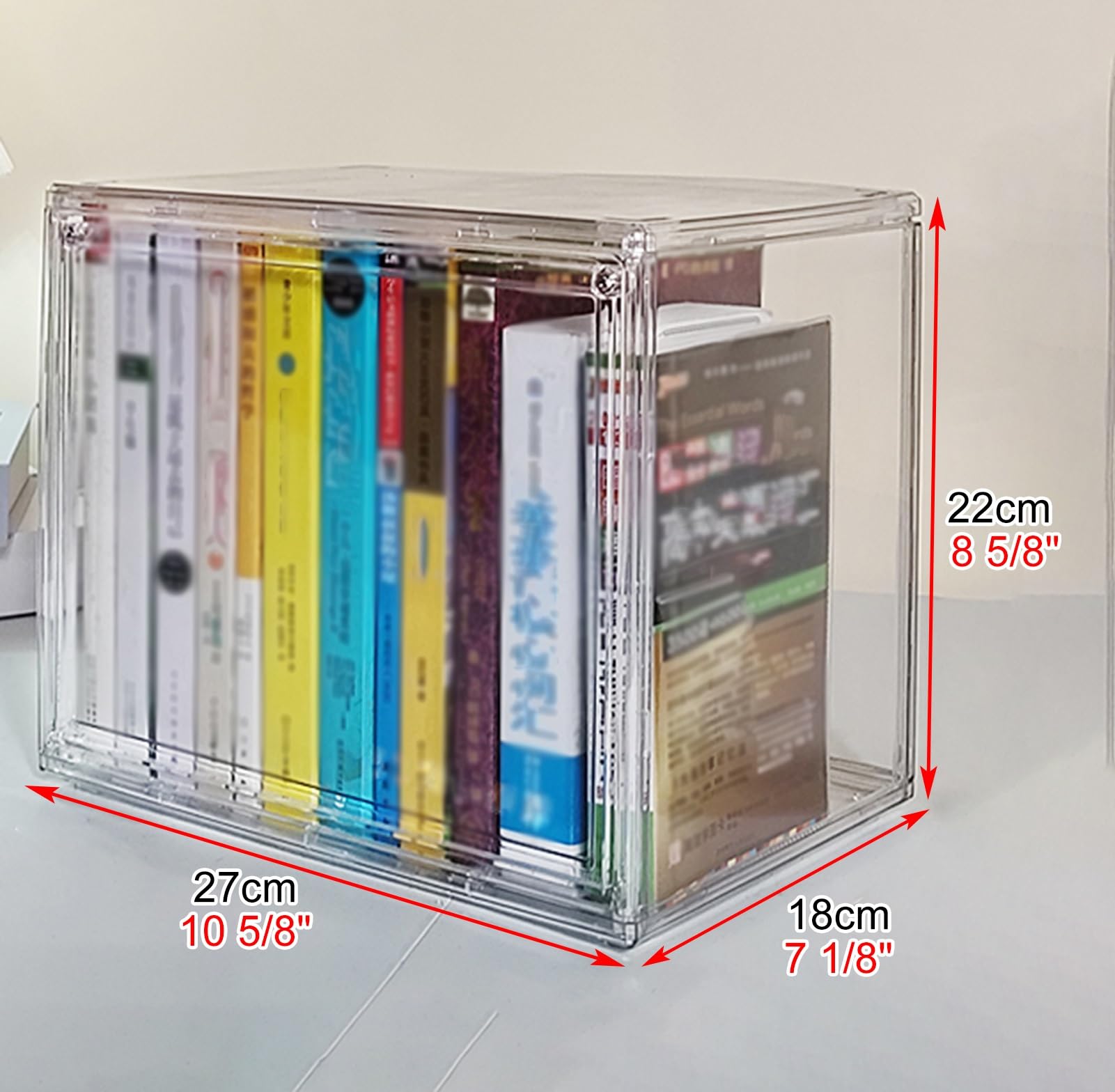 Amazon.co.jp: アクリルケース 本用の透明な収納オーガナイザー