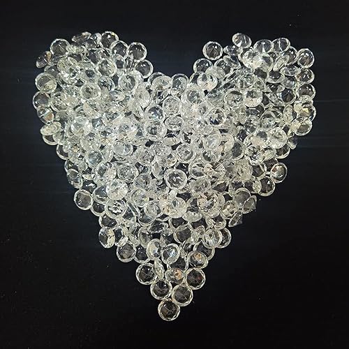 304PCS Vase Fillers Diamond 0.8 (in) Diameter, Crystal Acrylic Gems, Wedding Table Scattering Gems, Christmas Party Diamond Decors, Clear mini