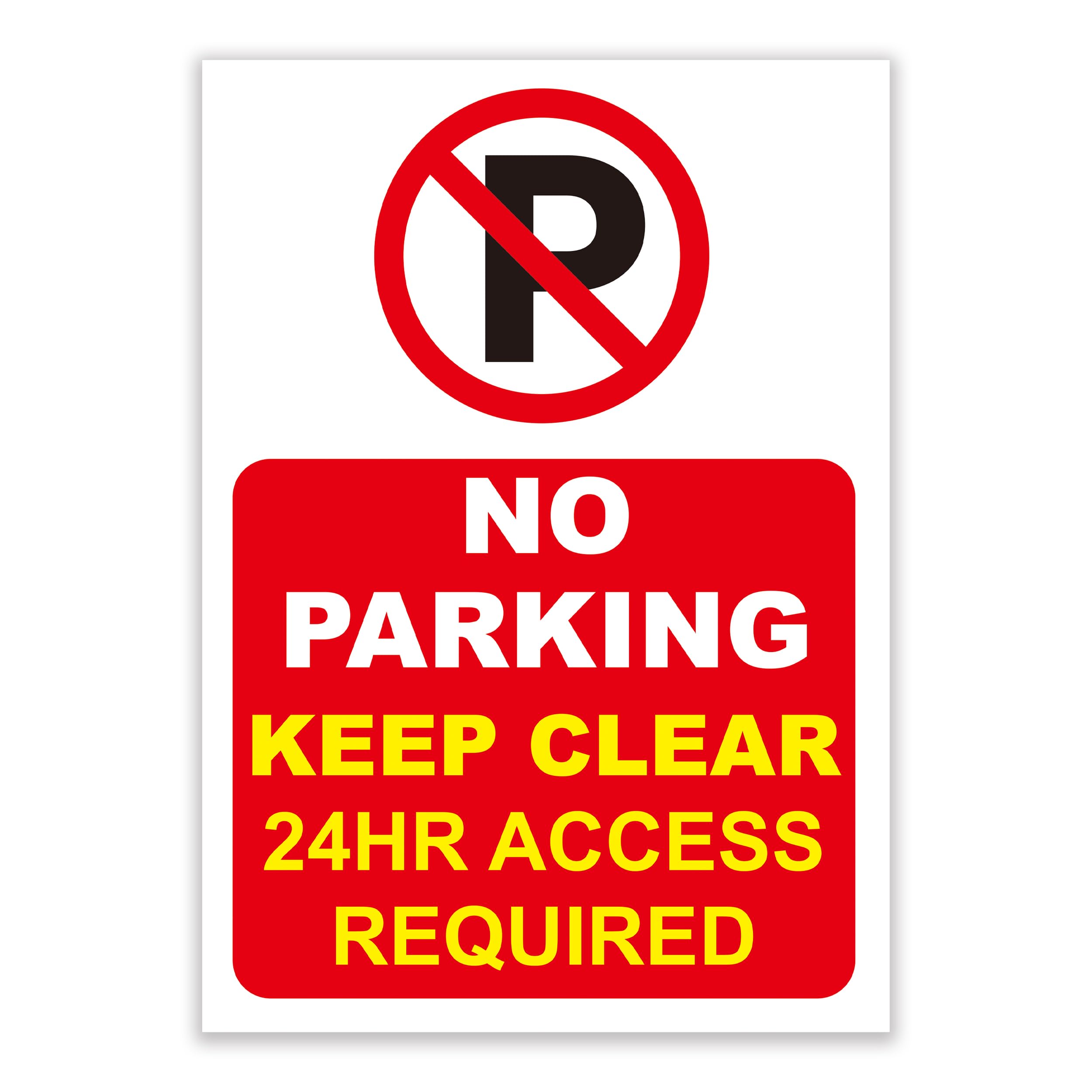 LP Lifestyle No Parking Sign – Keep Clear 24 Hour Access Required, Durable Weatherproof Outdoor Warning Sign for Driveway, Garage, or Business Premises No.002 (Red, A3 (297mm x 420mm) – No Holes) — image 1