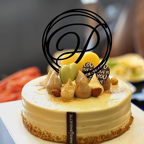 Miniatura 6 de Decoración para tartas con letra Y con diseño de flores, hojas de eucalipto, decoración para tarta de cumpleaños, iniciales de caligrafía, corona,