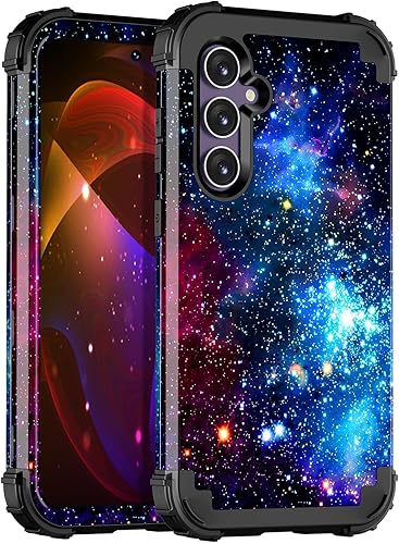 Miqala Funda para Galaxy S23 FE 5G, tres capas resistentes a prueba de golpes, protección de cuerpo completo, parachoques de plástico duro+funda