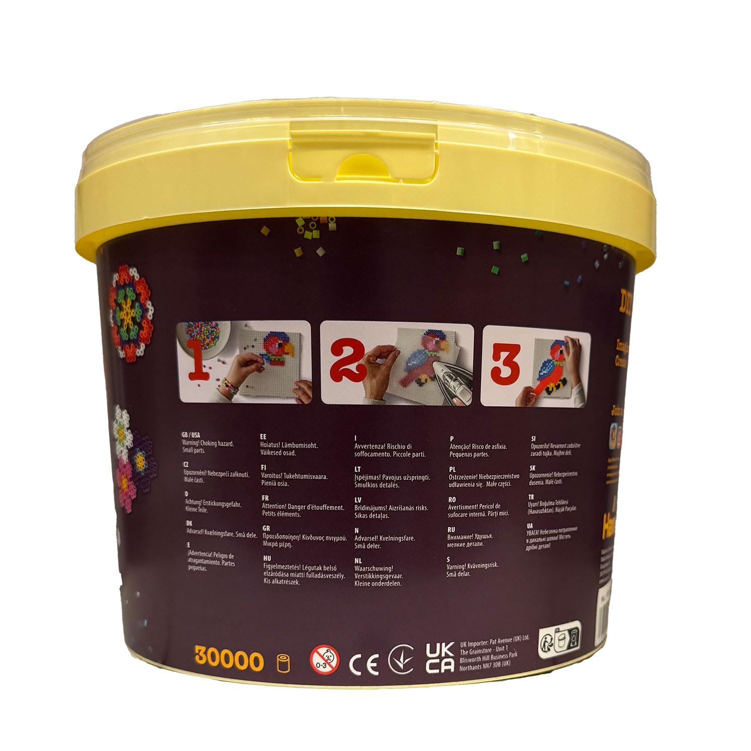 Hama-Perle 181-67 - Secchio di Perline da Stirare, Colore: Nero