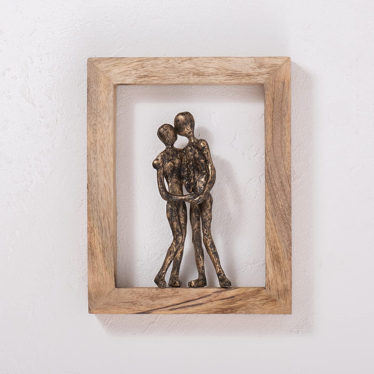 Moritz Scultura "Ich Liebe Dich | Coppia d'innamorati | Coppia di coppie | 23 x 3 x 30 cm | Personaggi moderni | Cornice da appendere