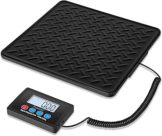 Fuzion Shipping Scale, 440LB x 10g High Accuracy Digital Postal Scale, Durable Alloy Steel Platform, Heavy Duty Scale for Packages, Postage, Luggage, Battery and AC Adapter Powered