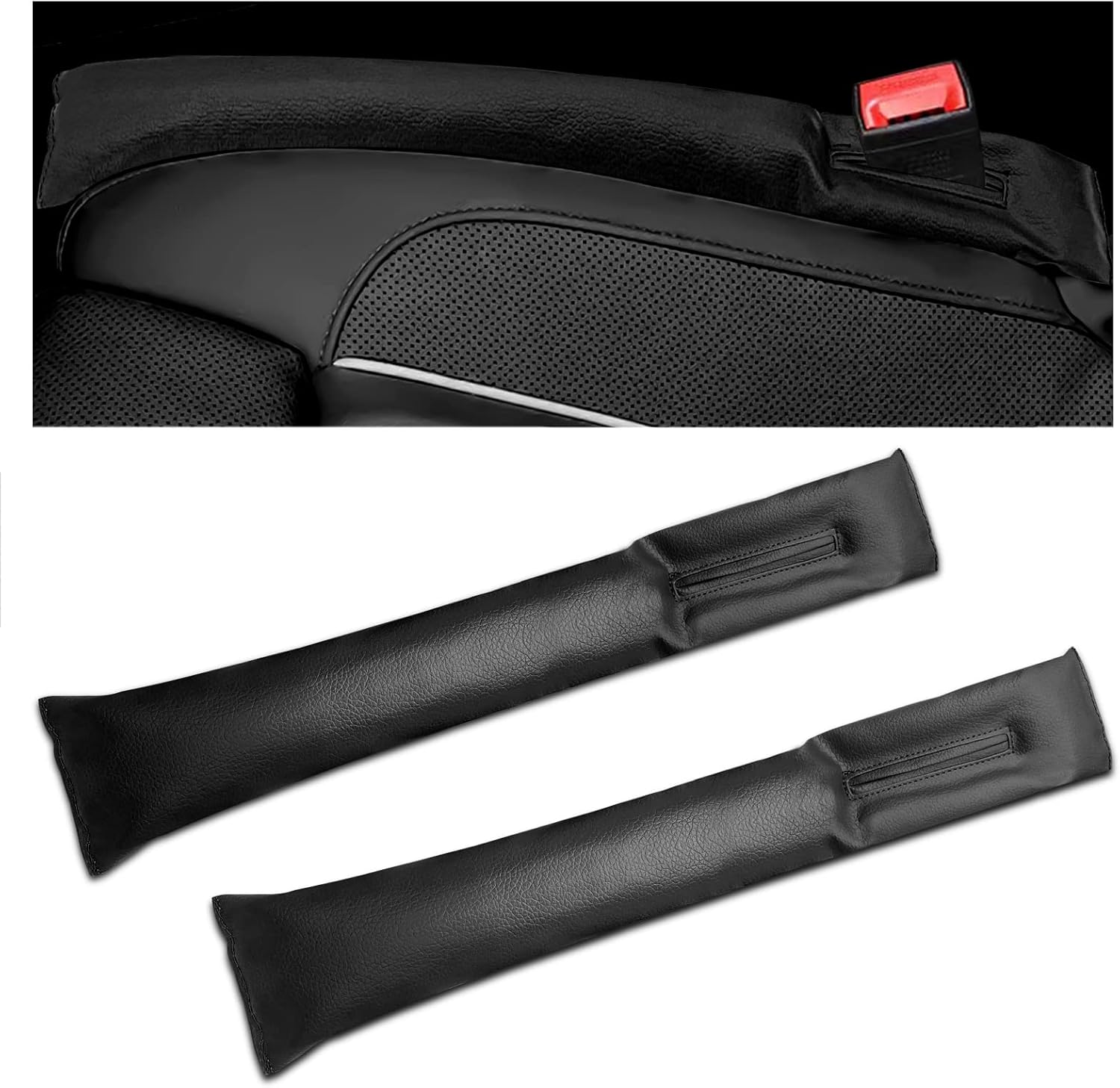 zmoso 2 Piece Car Seat Gap Filler, Auto Parts Upholstery, Seat Gap
