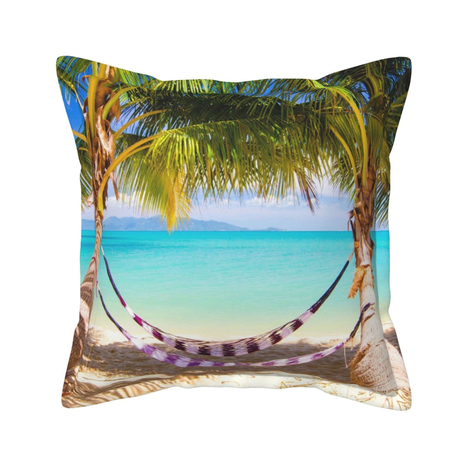 Coussin plage tropicale similicuir carré pour rénover le salon