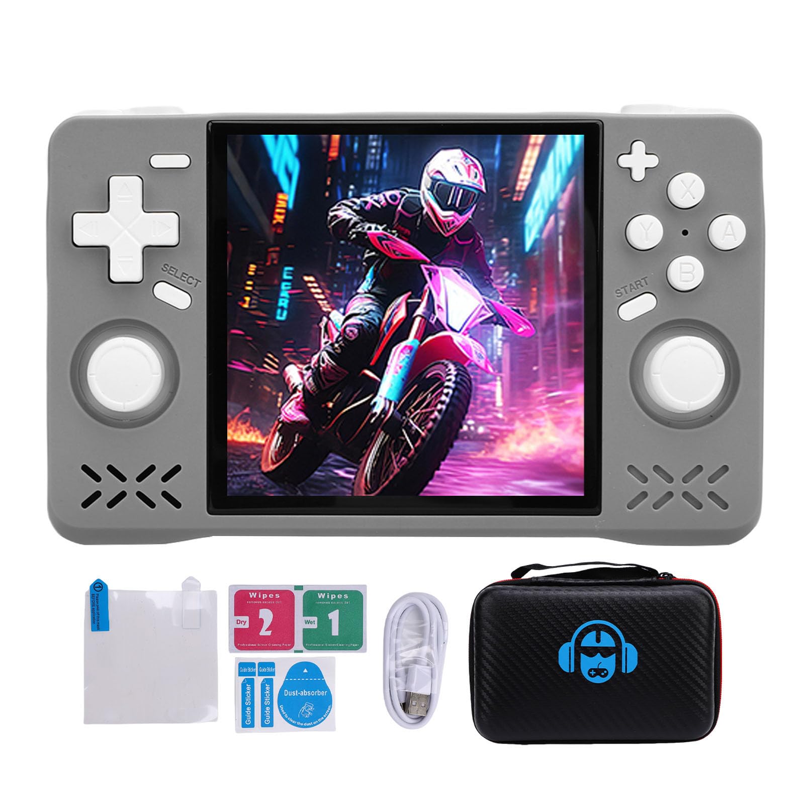 Consola de Juegos Portátil XF40H (actualizada en 2026), Retro 1,5 GHz con Pantalla de 4 Pulgadas y Múltiples Emuladores, Portátil para Juegos de Bolsillo en Casa o (64GB)