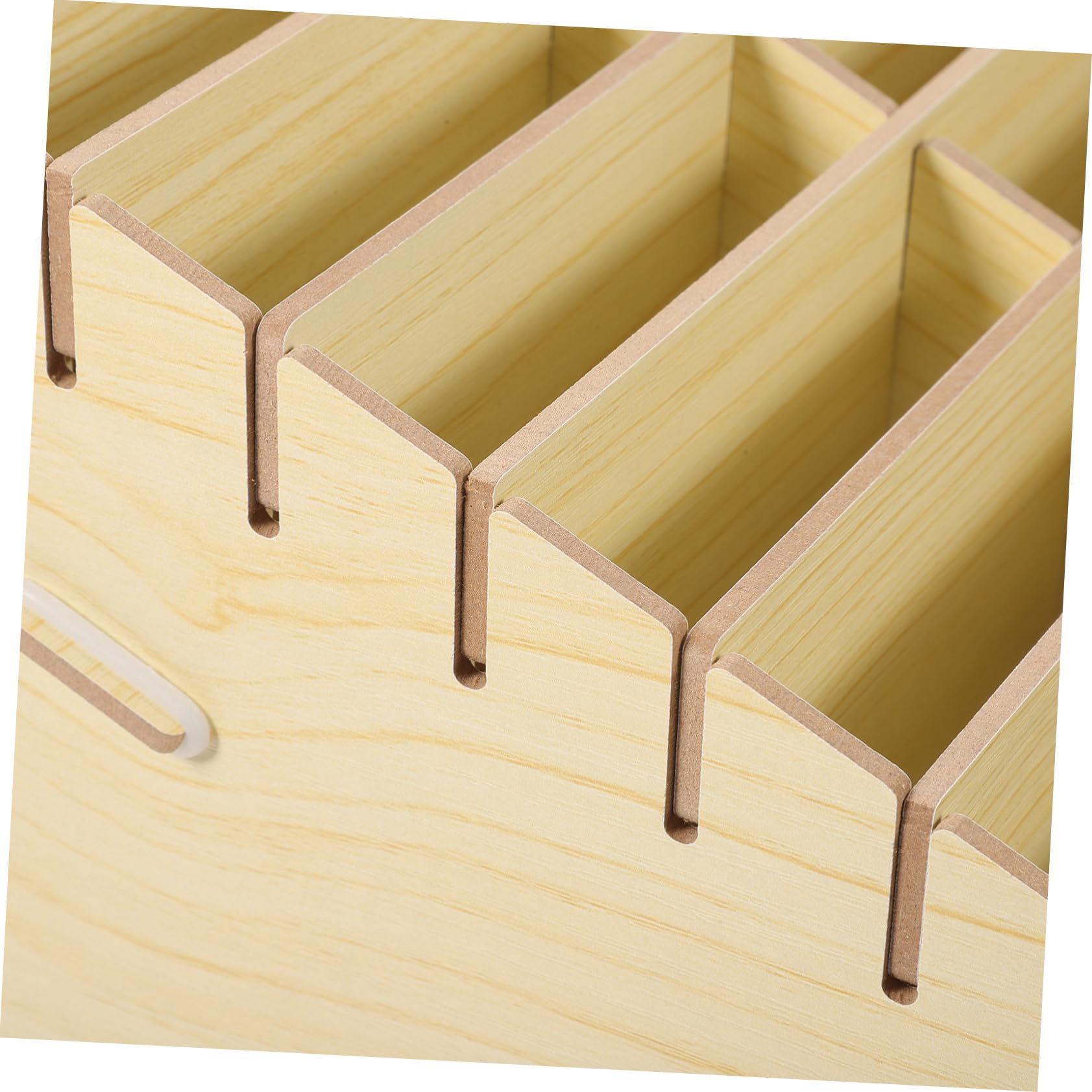 Caja de Almacenamiento para Madera Organizador Portátil de Compartimentos Estuche Compacto y Ligero para Clasificar y Proteger Tarjetas