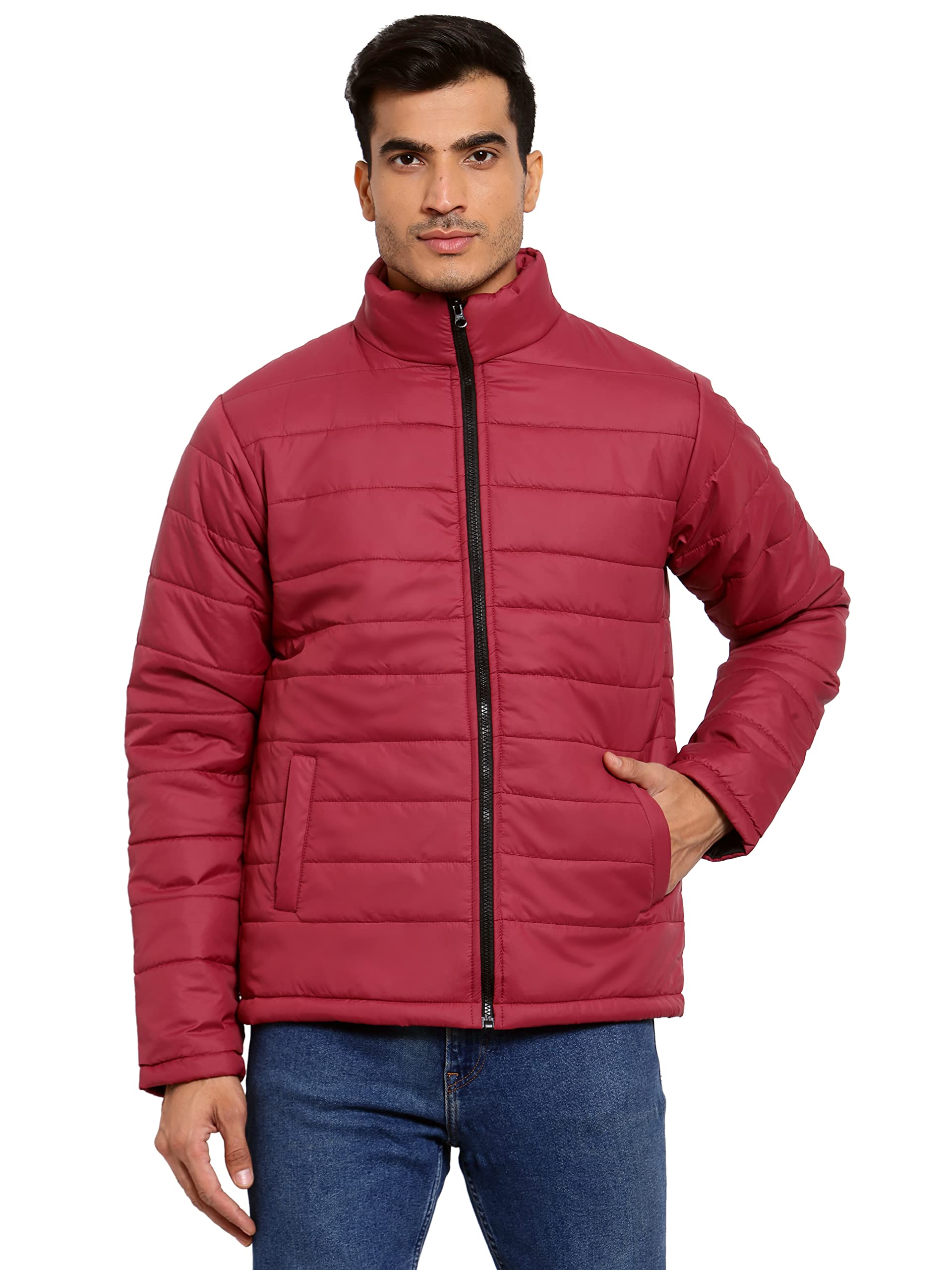 style quotient Men Solid Striped Lightweight Padded Jacket-picture-25