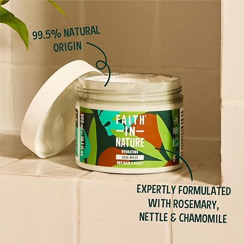 Miniatura 5 de Faith in Nature Mascarilla capilar natural de rosa silvestre y manzanilla, restauradora, vegana y libre de crueldad, sin parabenos ni SLS, para
