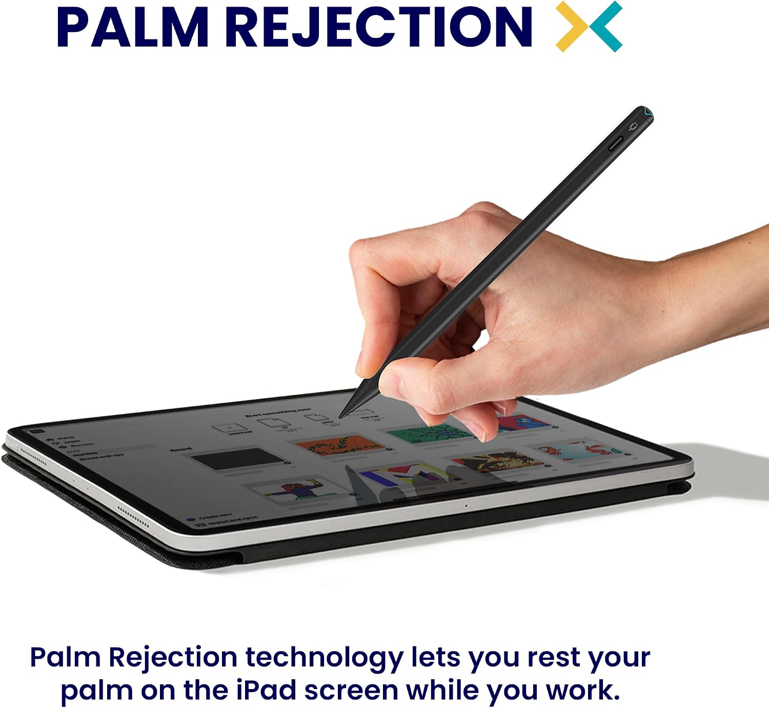 iPad Pencil Pro iPad Pen, Tilt Sensitivity & Palm Rejection, 12 min USB-C Fast Charge, Magnetic & Procreate Compatible, iPad 6-11th/A16, Air M2/M3, Mini 5/6/7, Pro M4/M5 (Midnight Black)