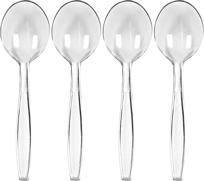 Bluesky Trading Kitchen Selection Clear Plastic Soup Spoons