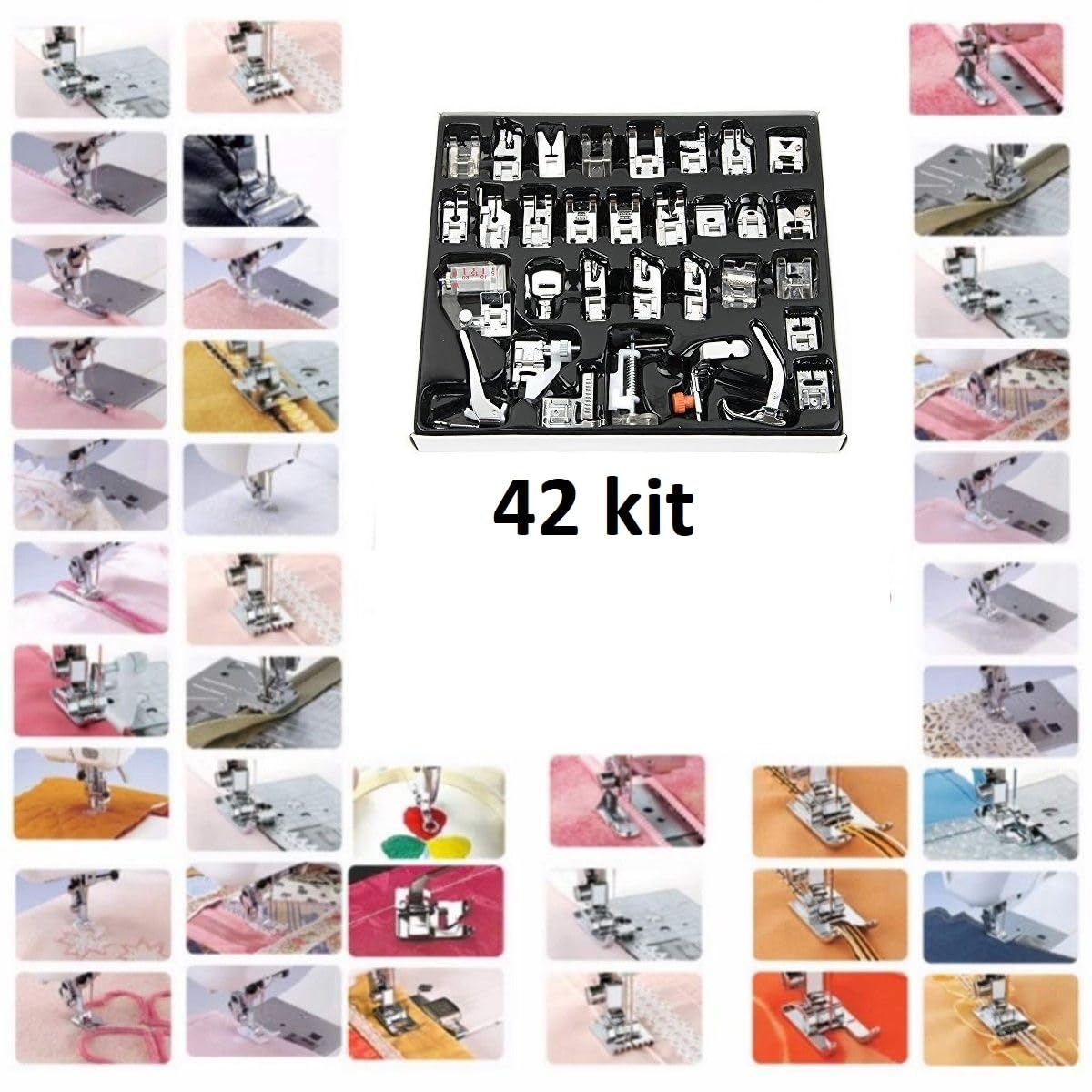 ZENITH 42 Pieces Presser Foot Kit & 25 Transparent Bobbins — Amazon image 4
