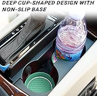 Vista 92 de zipelo Bling Car Cup Coaster, 2 Pack Universal Vehicle Anti-Slip Cup Holder Insert Coasters, Crystal Rhinestone Silicone Shockproof Drink Mat, Car