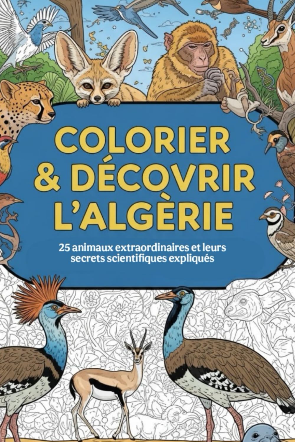 Coloriage & Découverte de l'Algérie: 25 animaux extraordinaires et leurs secrets