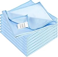 Vista 1 de KLNYOO Paños de limpieza de vidrio de microfibra sin pelusas, sin rayas, limpia rápida y fácilmente ventanas y espejos sin productos químicos, paño
