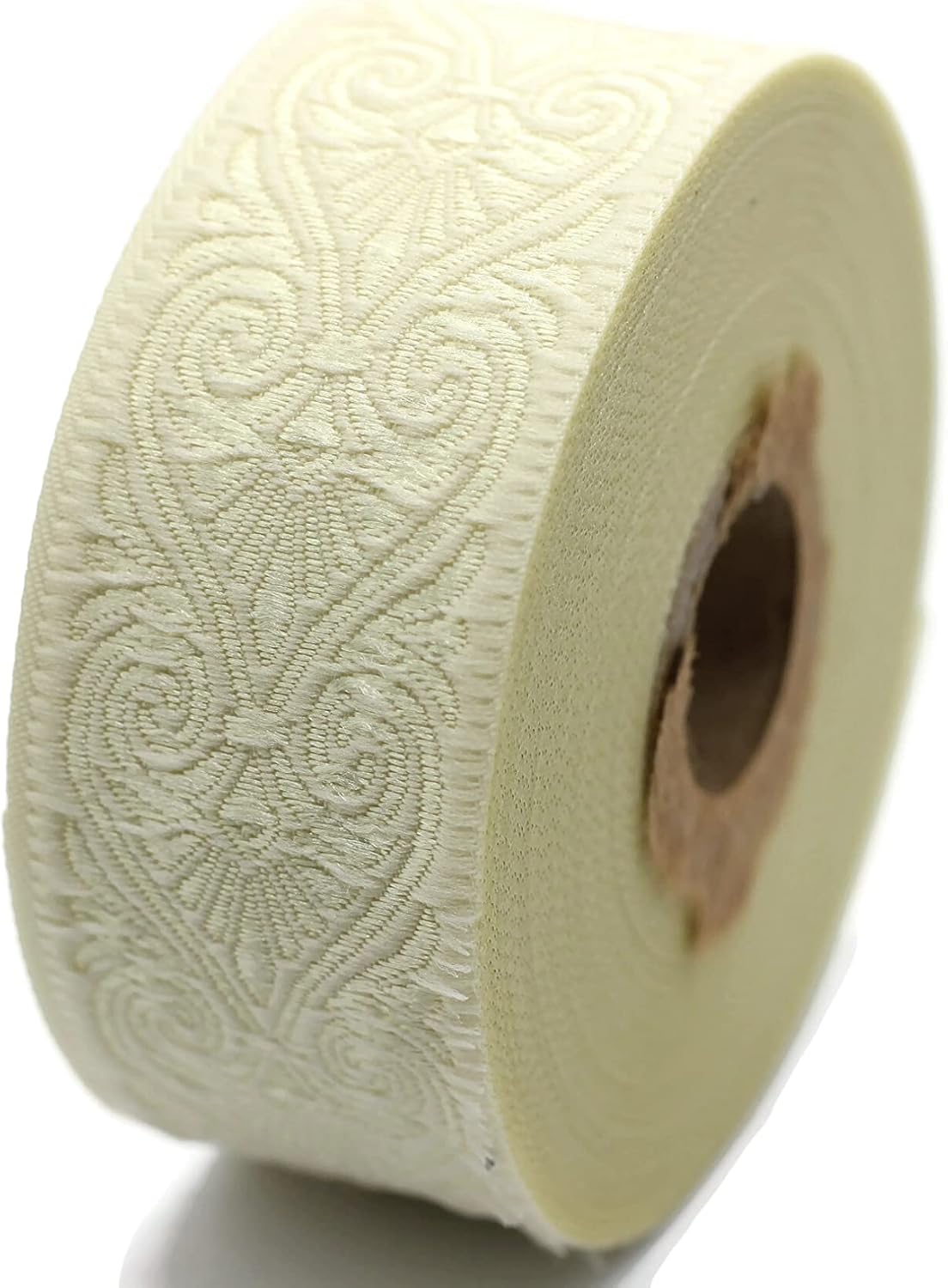 35 mm Cream Heart Jacquard Ribbons Heart Embroidered Ribbon Jacquard Trim Ribbon Trim Trimming Sewing Trims 35071