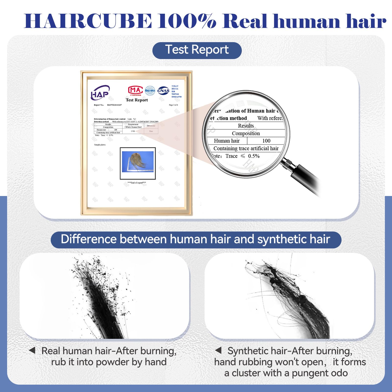 HAIRCUBE Echthaar-Haarteil ohne Pony für Damen，5x5,5 Zoll Basis，14 Zoll Hellblond & Platinblond，zur Deckung von grauen Ansätzen und dünner werdendem Haar